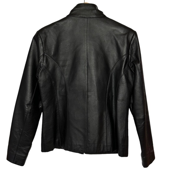 Stunning 100% Genuine Leather Vintage  Black Jacket - Picture 11 of 12